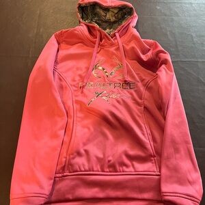 💥 Buy 2 get 1 Free 💥 RealTree Women’s Pink Camo Logo Hoodie Size Small